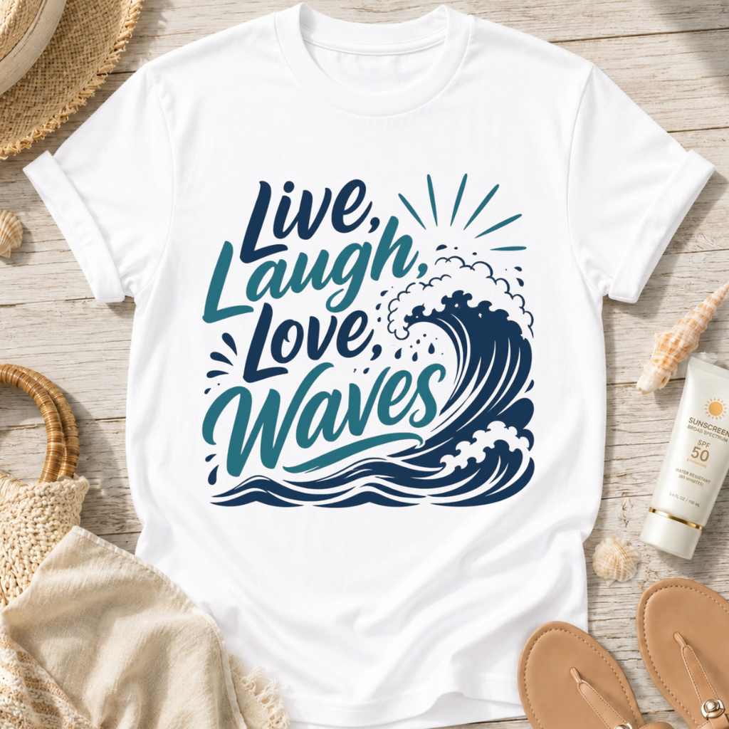 Live Laugh Love Waves T-Shirt