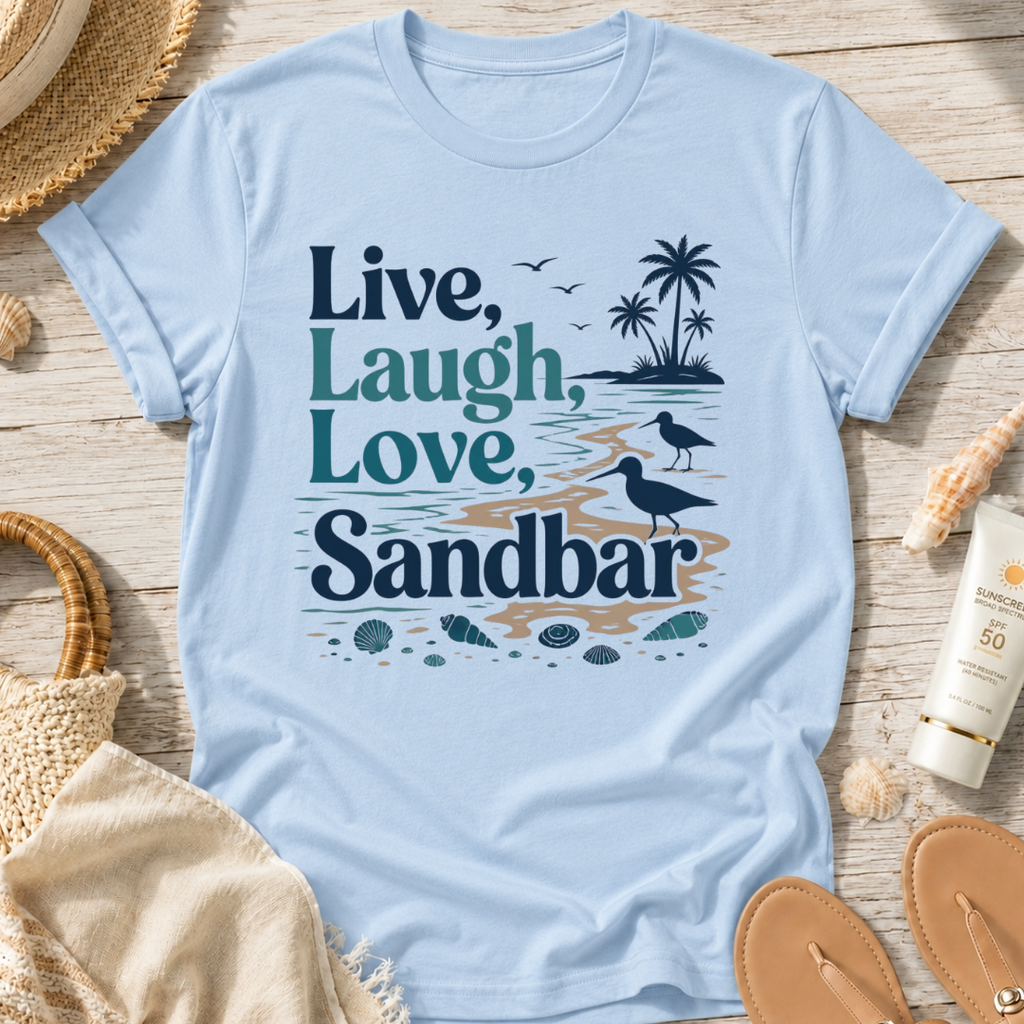 Live, Laugh, Love, Sandbar T-Shirt