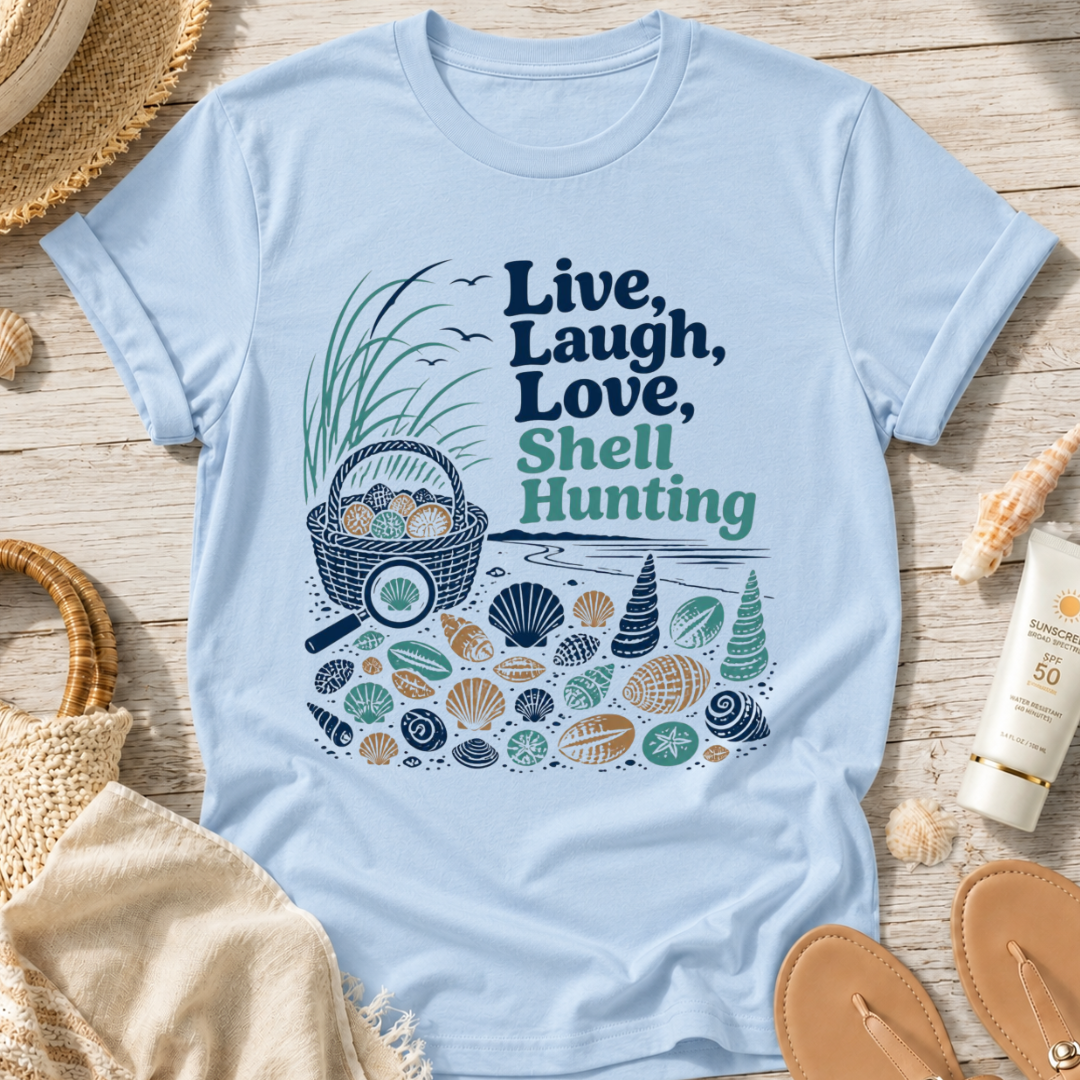 Live, Laugh, Love, Shell Hunting T-Shirt