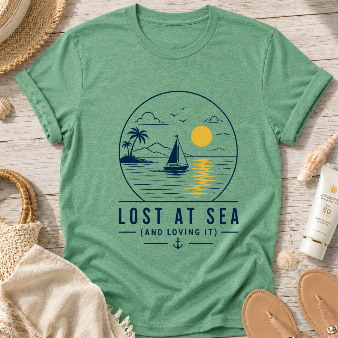 Lost at Sea Sailboat T-Shirt