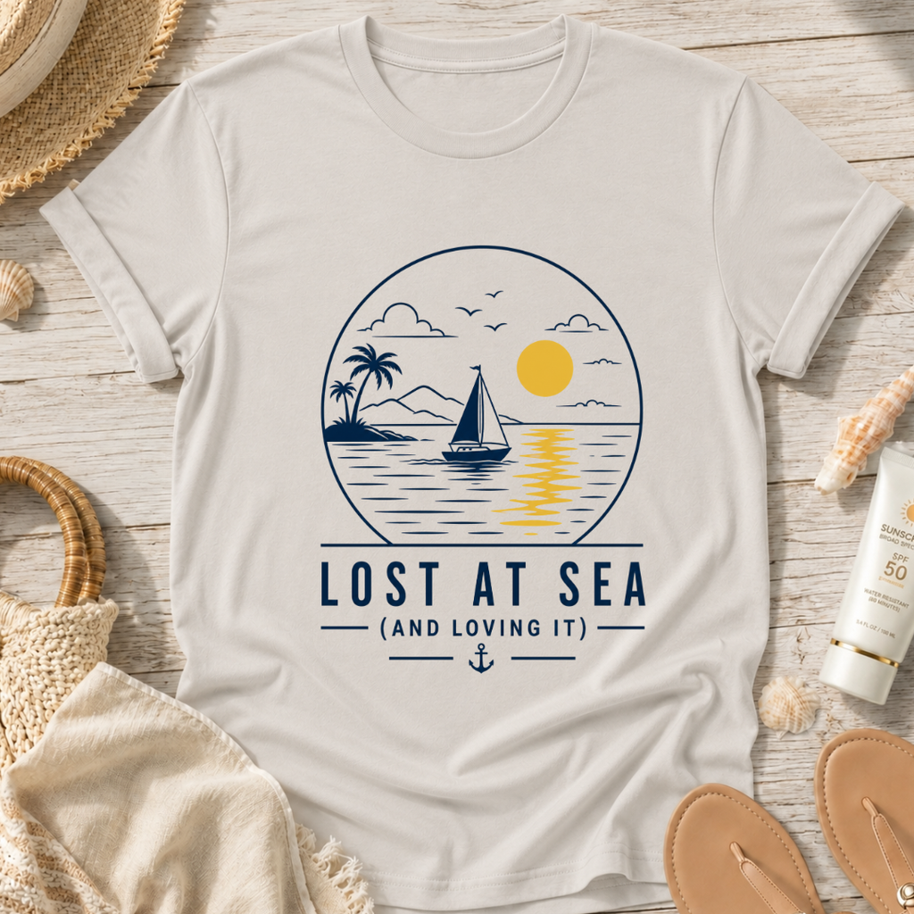 Lost at Sea Sailboat T-Shirt