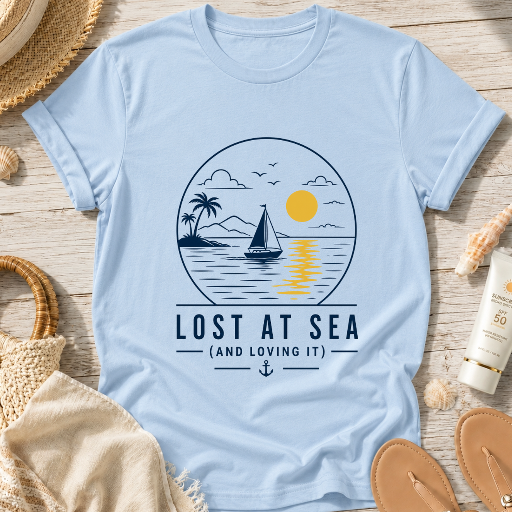Lost at Sea Sailboat T-Shirt