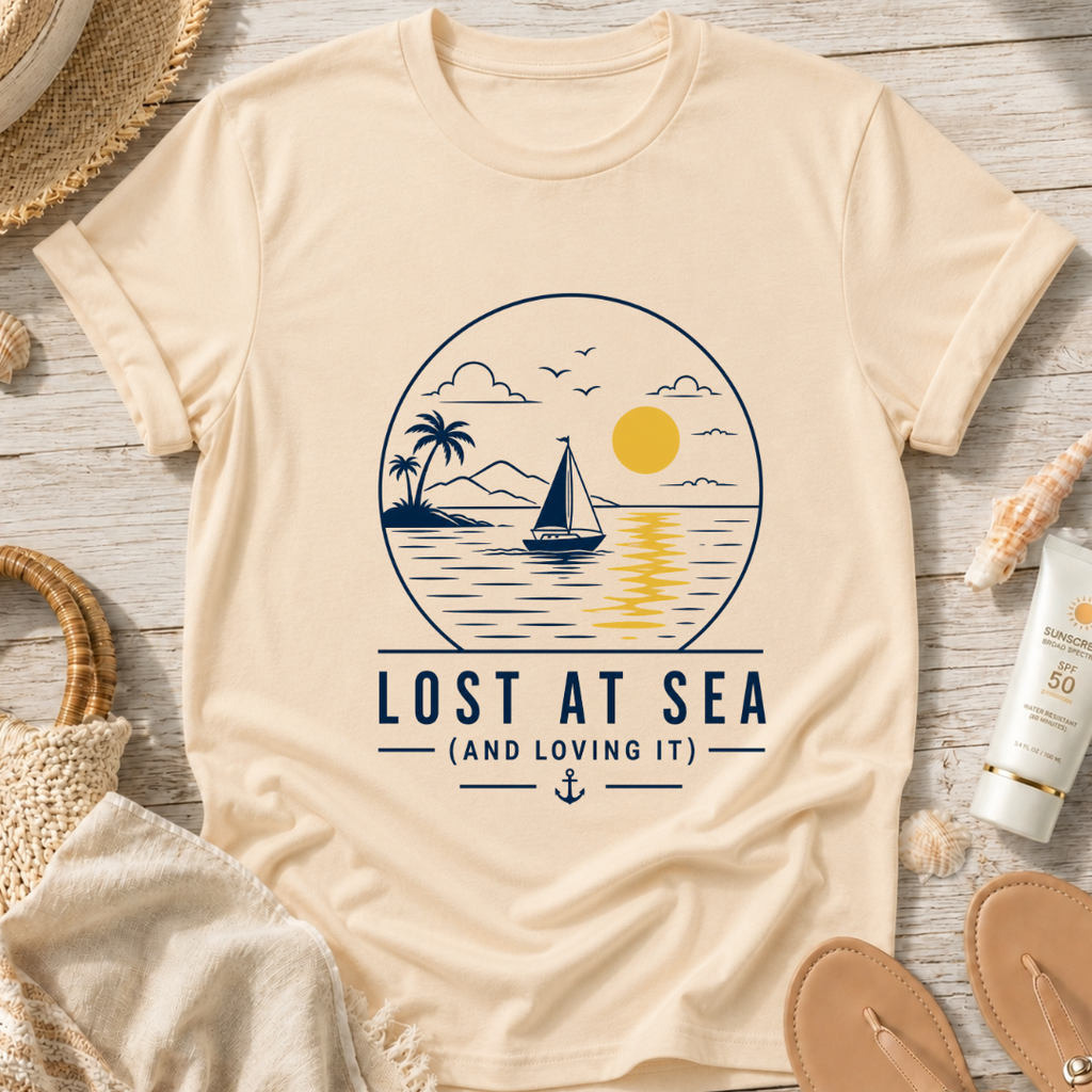 Lost at Sea Sailboat T-Shirt