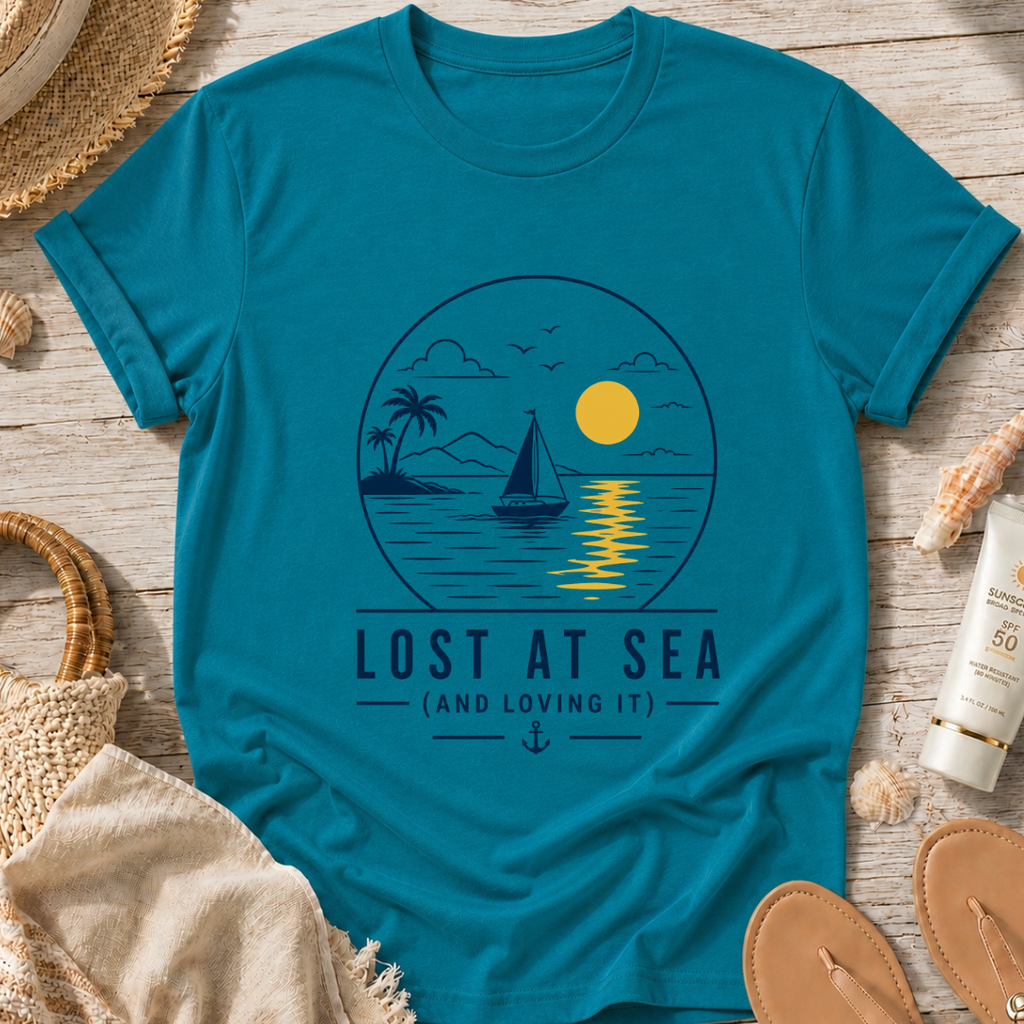 Lost at Sea Sailboat T-Shirt