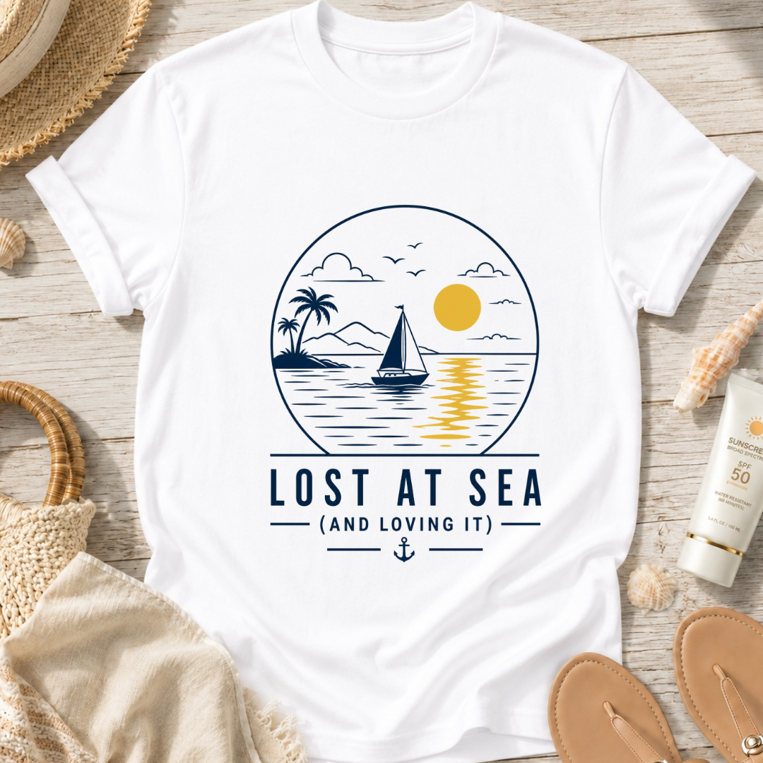 Lost at Sea Sailboat T-Shirt