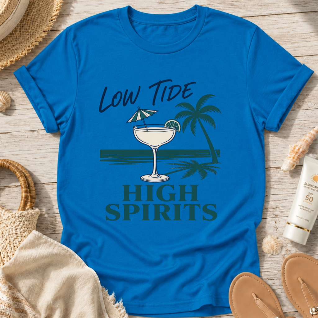 Low Tide High Spirits Cocktail T‑Shirt