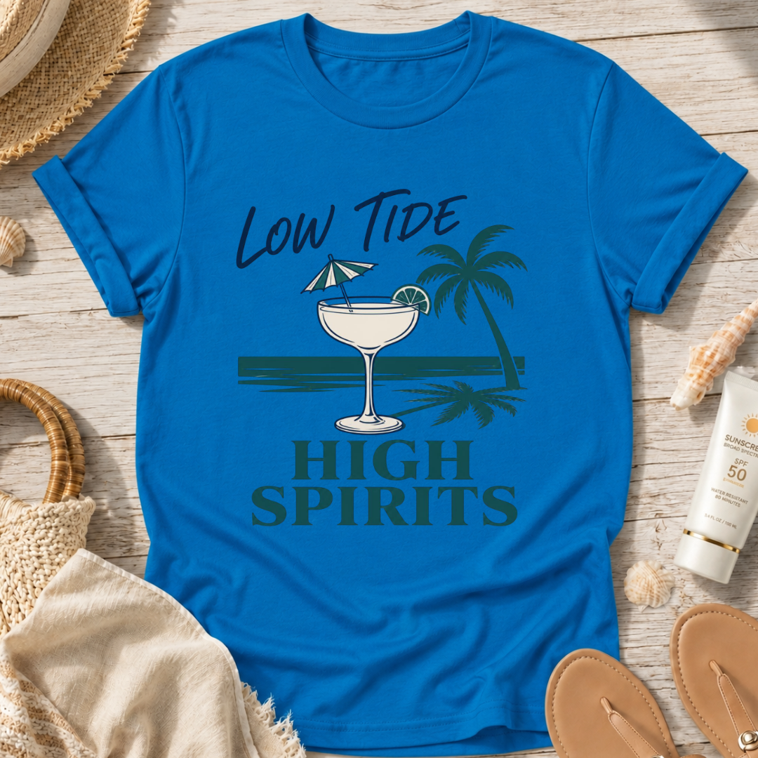 Low Tide High Spirits Cocktail T‑Shirt