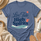 Low Tide, High Spirits Beach T-Shirt