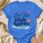 Low Tide, High Spirits Beach T-Shirt