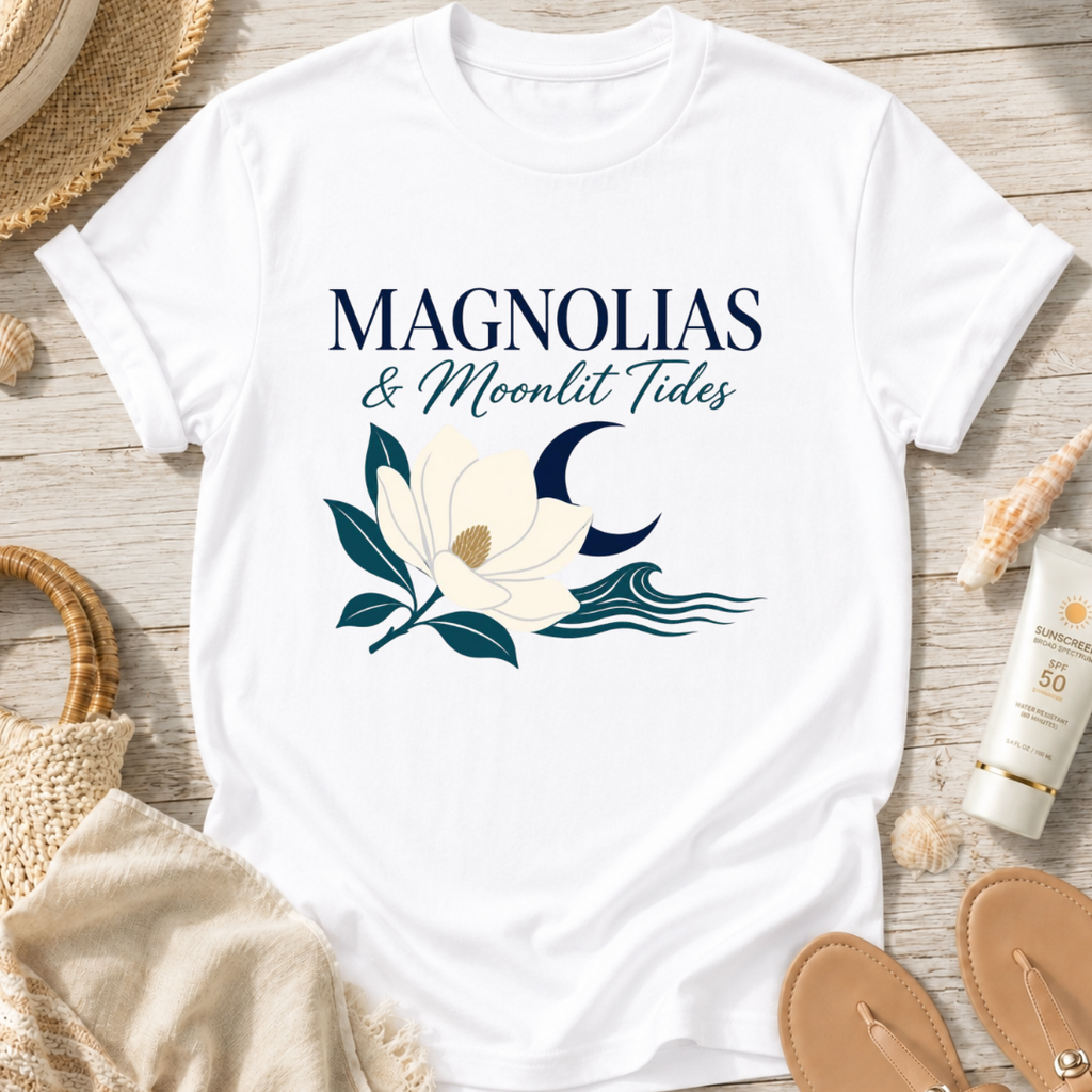Magnolias & Moonlit Tides T-Shirt