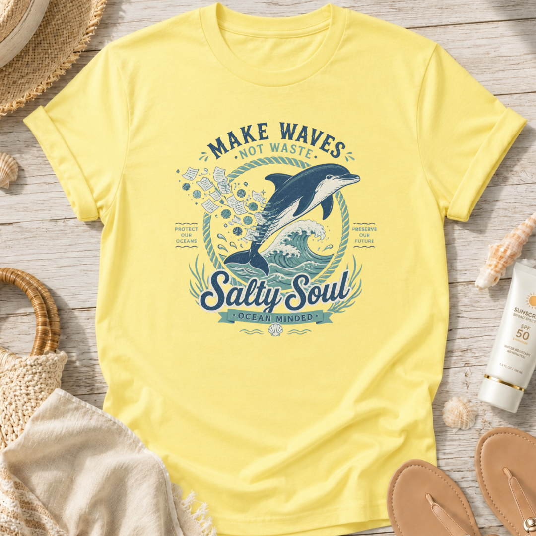 Make Waves Not Waste Dolphin T-Shirt