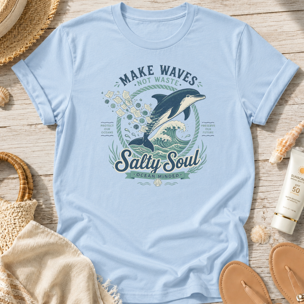 Make Waves Not Waste Dolphin T-Shirt