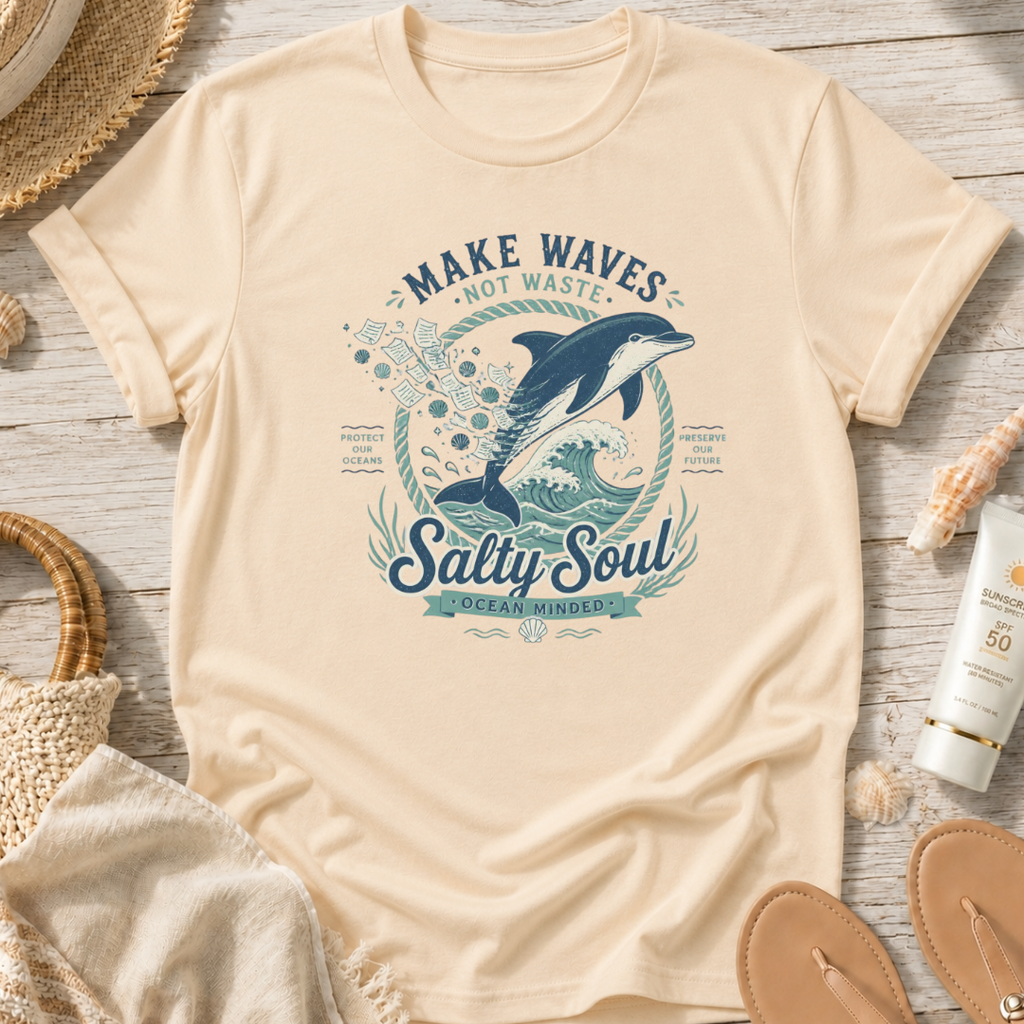 Make Waves Not Waste Dolphin T-Shirt