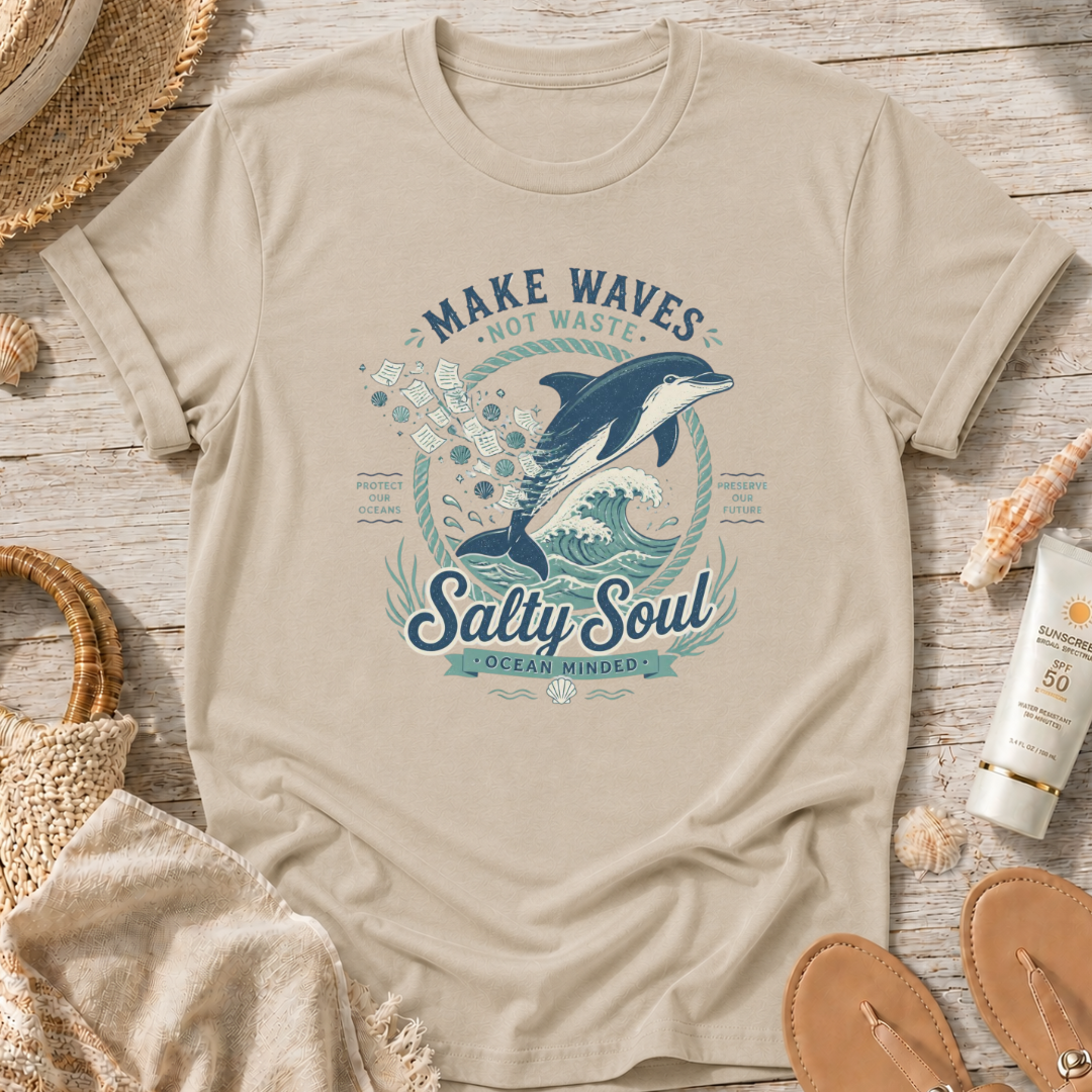 Make Waves Not Waste Dolphin T-Shirt