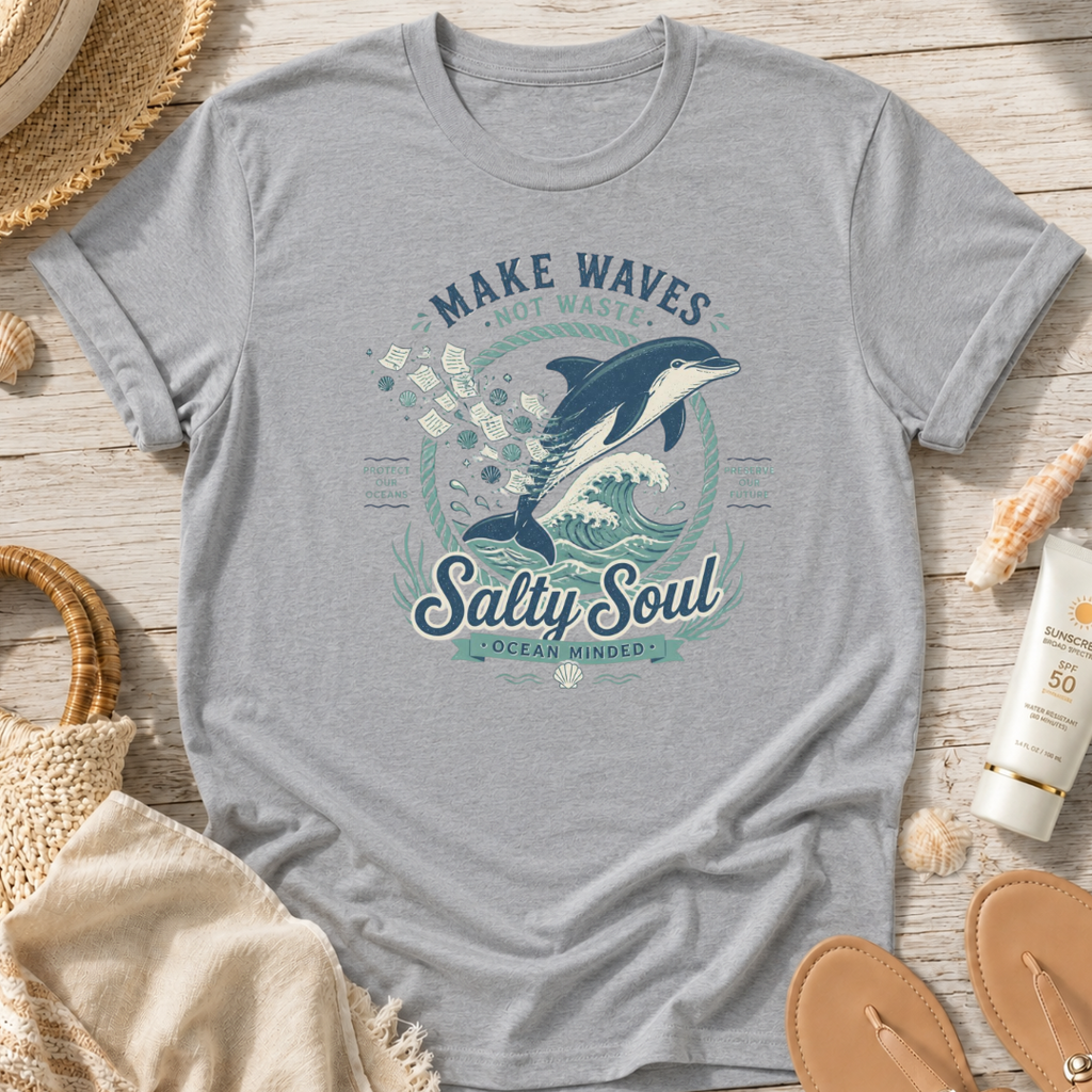 Make Waves Not Waste Dolphin T-Shirt