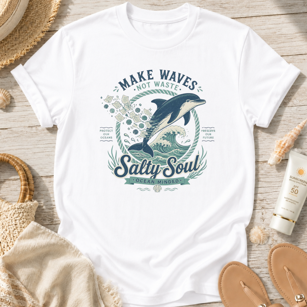 Make Waves Not Waste Dolphin T-Shirt