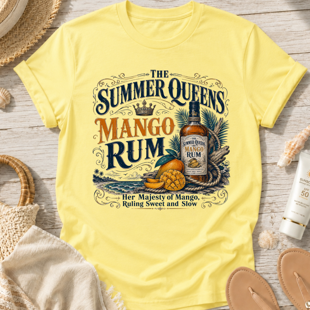 The Summer Queens Mango Rum Bottle T-Shirt