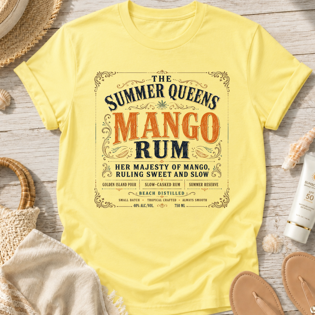 The Summer Queens Mango Rum Label T-Shirt