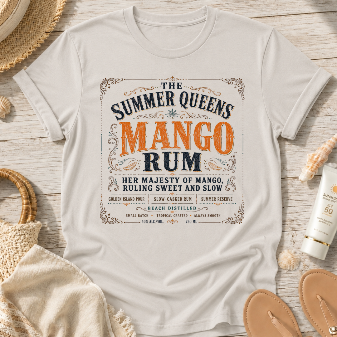The Summer Queens Mango Rum Label T-Shirt
