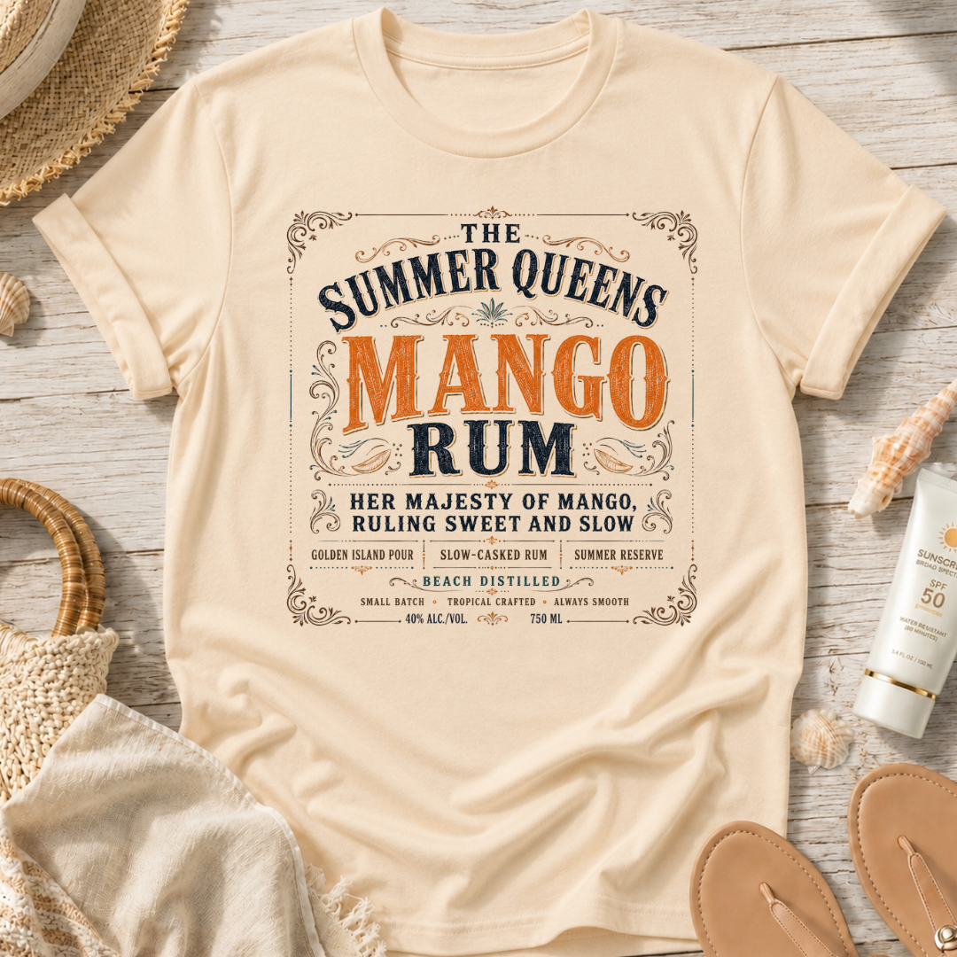 The Summer Queens Mango Rum Label T-Shirt