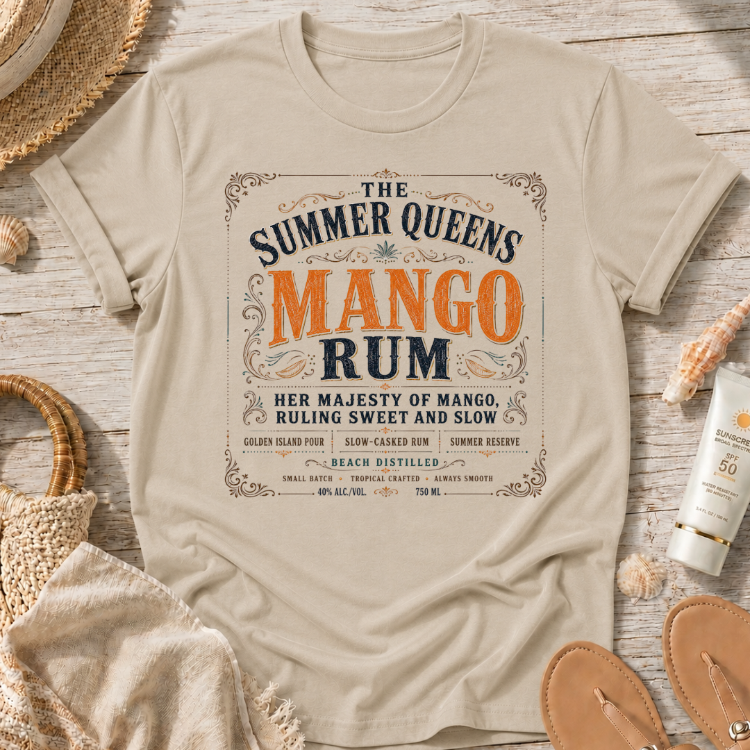 The Summer Queens Mango Rum Label T-Shirt