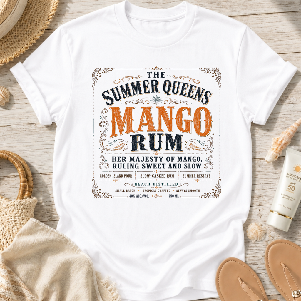 The Summer Queens Mango Rum Label T-Shirt