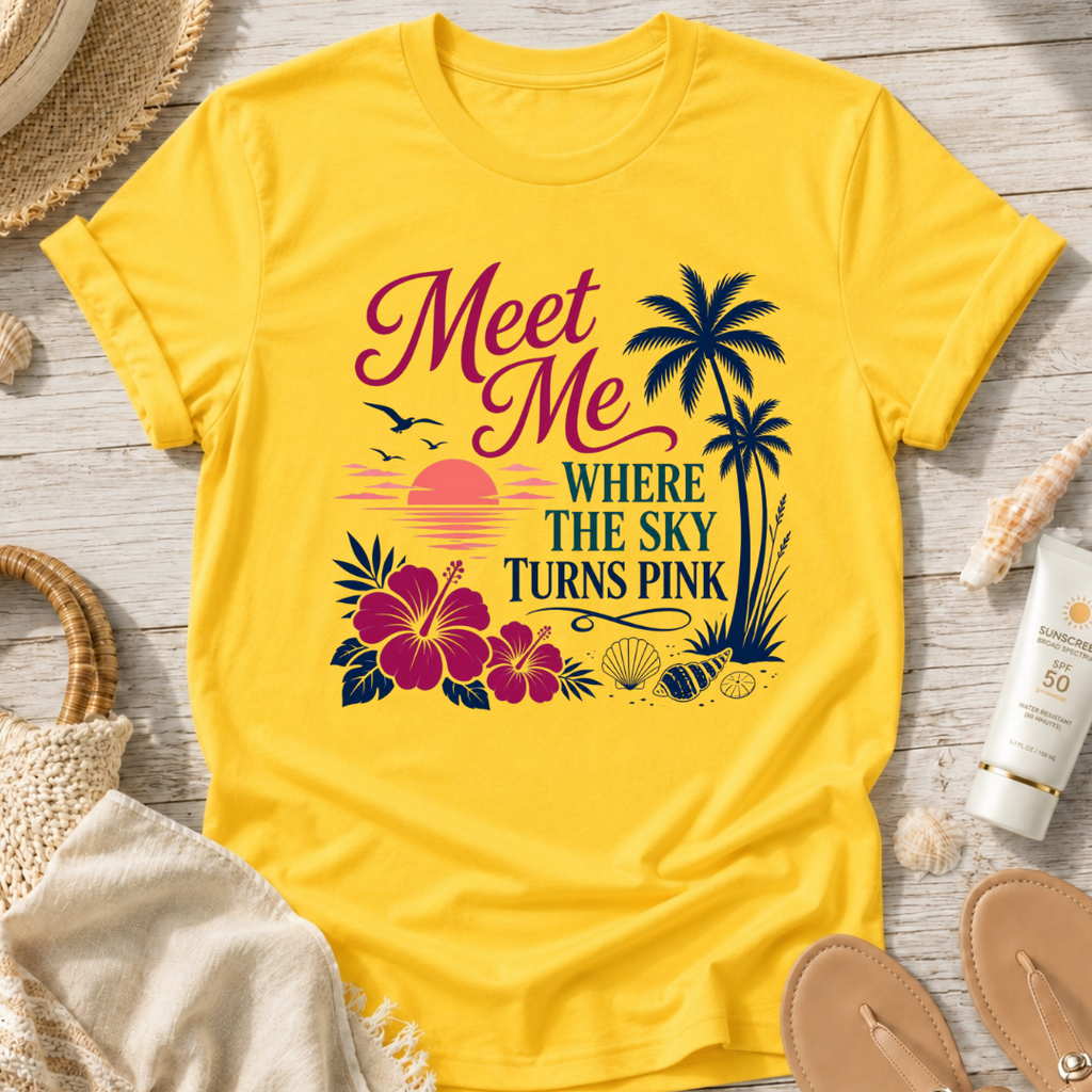 Meet Me Where the Sky Turns Pink T-Shirt