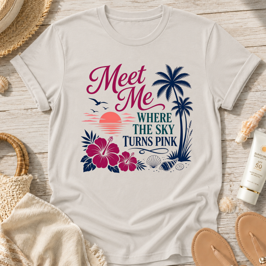 Meet Me Where the Sky Turns Pink T-Shirt