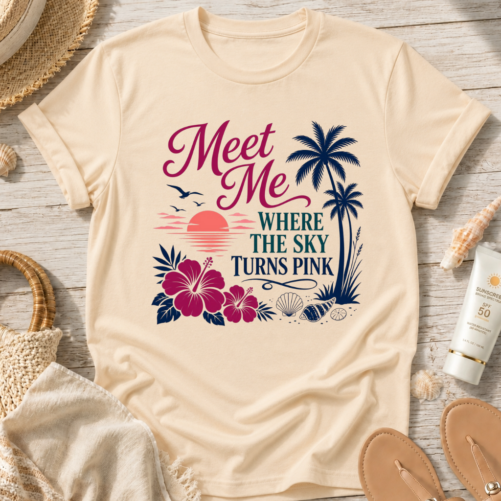 Meet Me Where the Sky Turns Pink T-Shirt