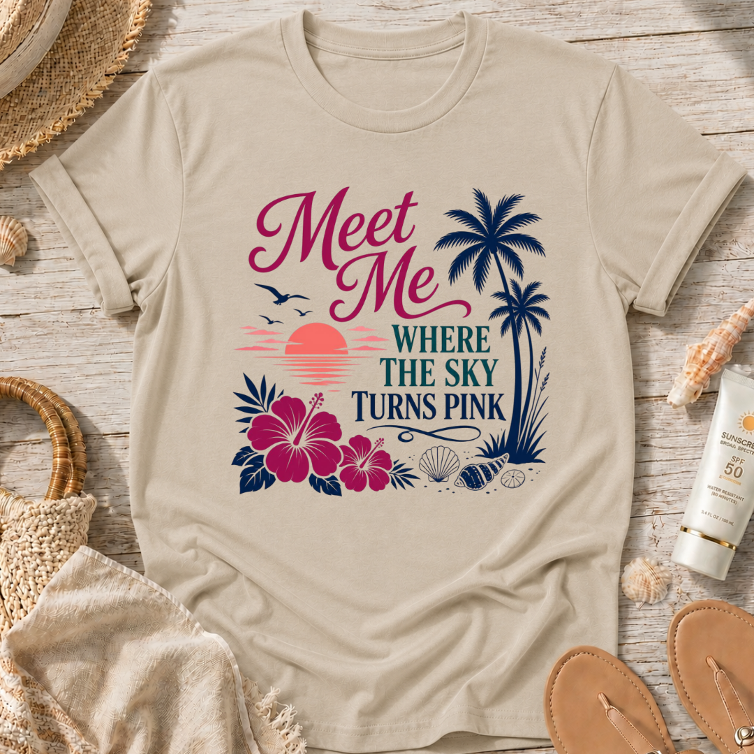 Meet Me Where the Sky Turns Pink T-Shirt