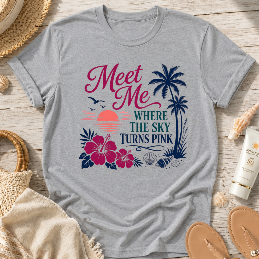 Meet Me Where the Sky Turns Pink T-Shirt