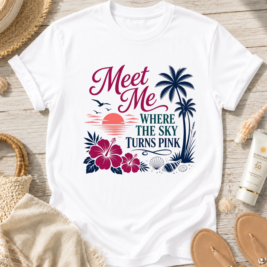 Meet Me Where the Sky Turns Pink T-Shirt