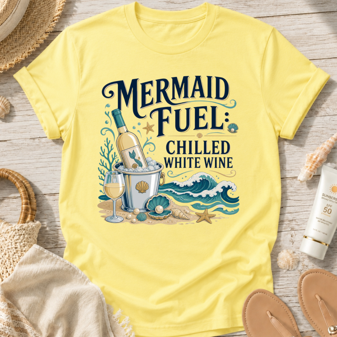 Mermaid Fuel Chilled White Wine T-Shirt