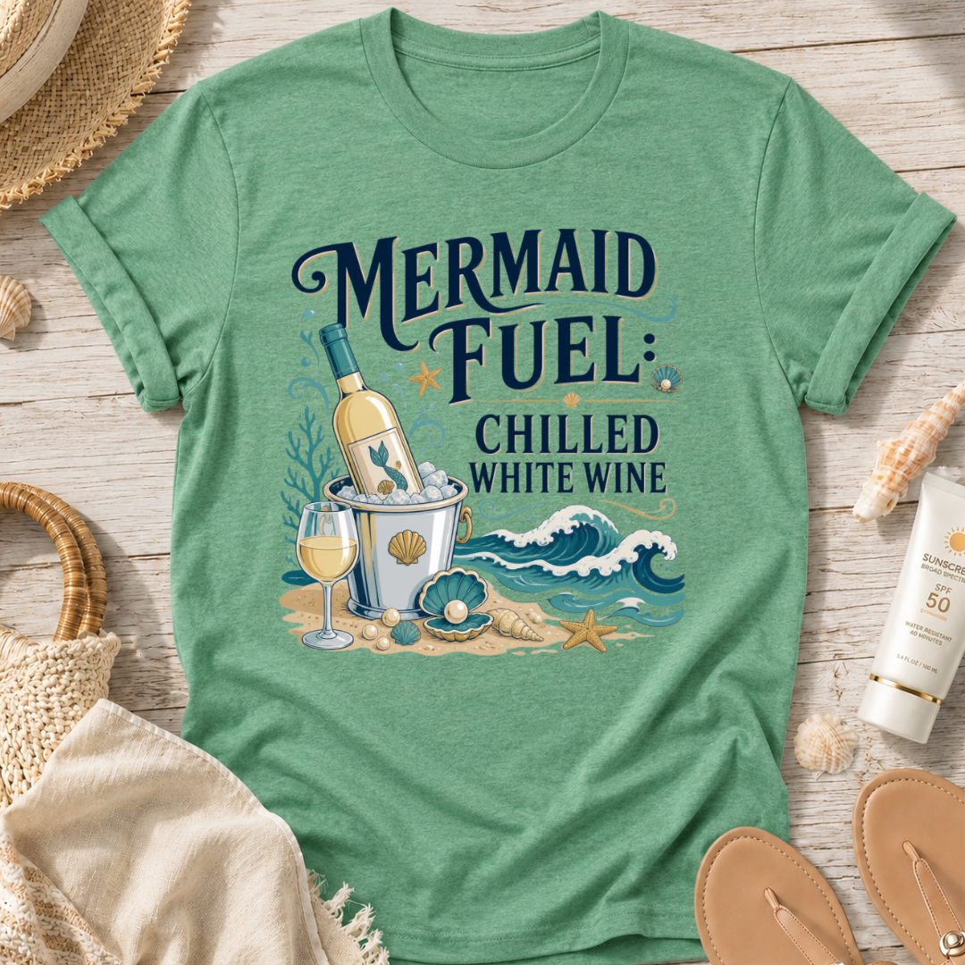 Mermaid Fuel Chilled White Wine T-Shirt