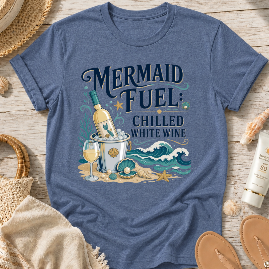 Mermaid Fuel Chilled White Wine T-Shirt