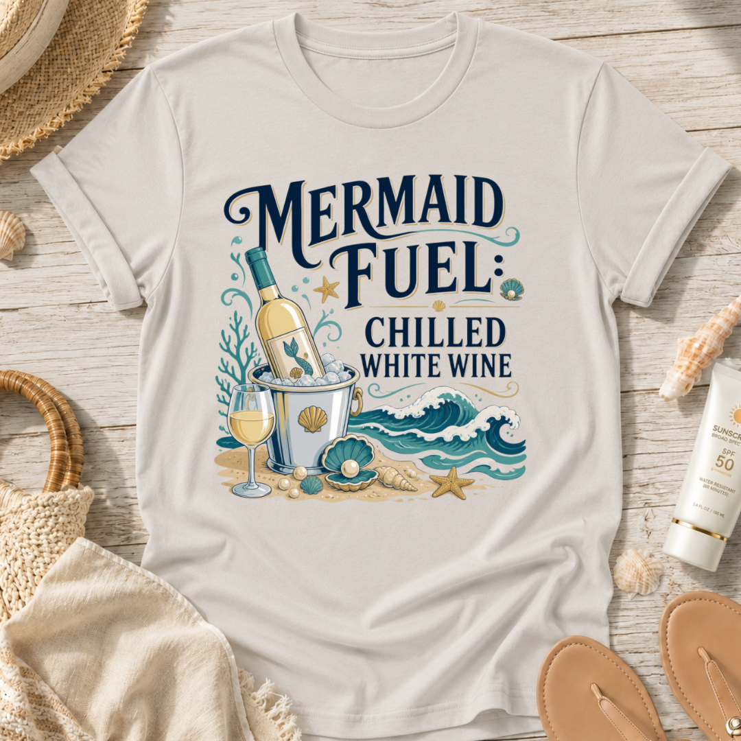 Mermaid Fuel Chilled White Wine T-Shirt