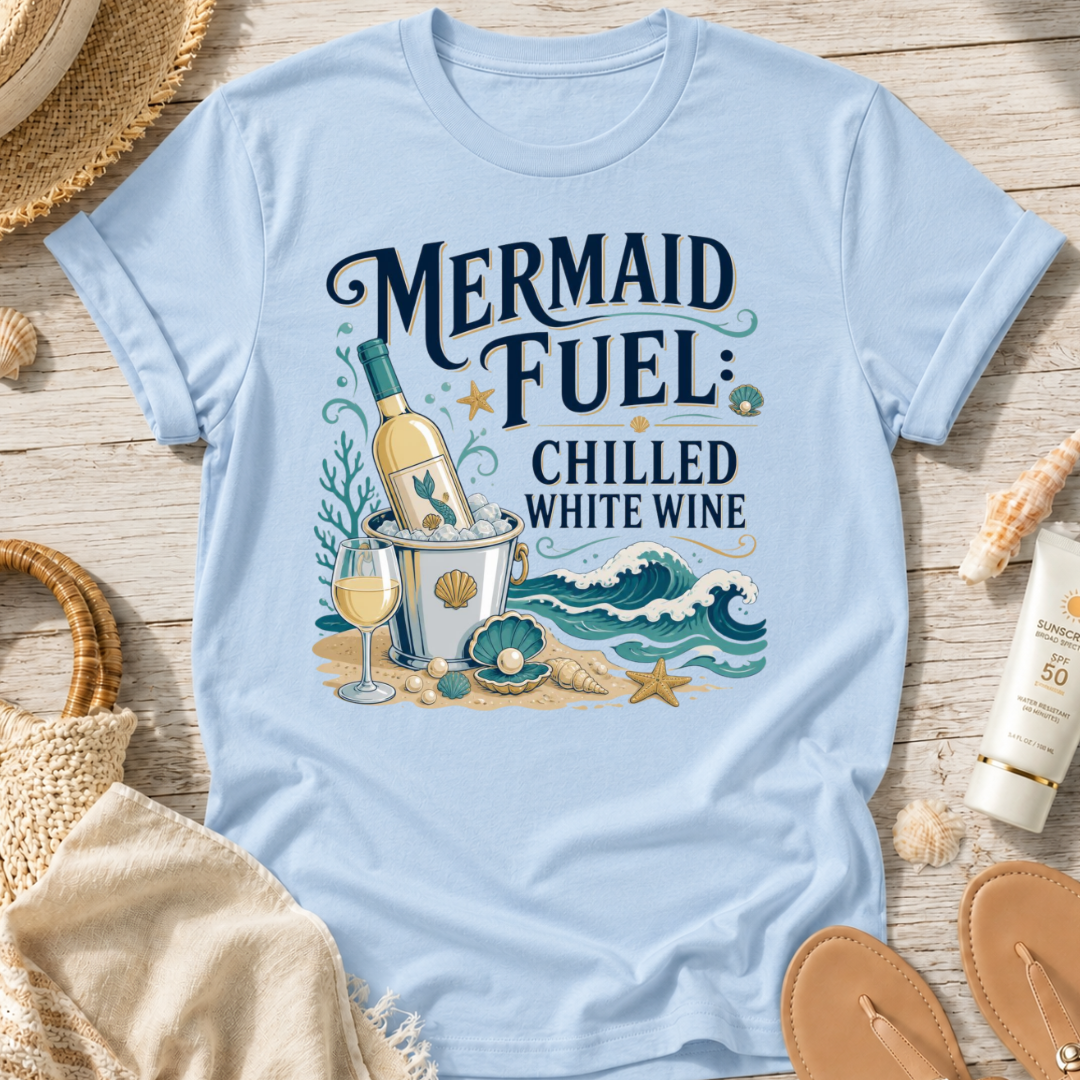 Mermaid Fuel Chilled White Wine T-Shirt