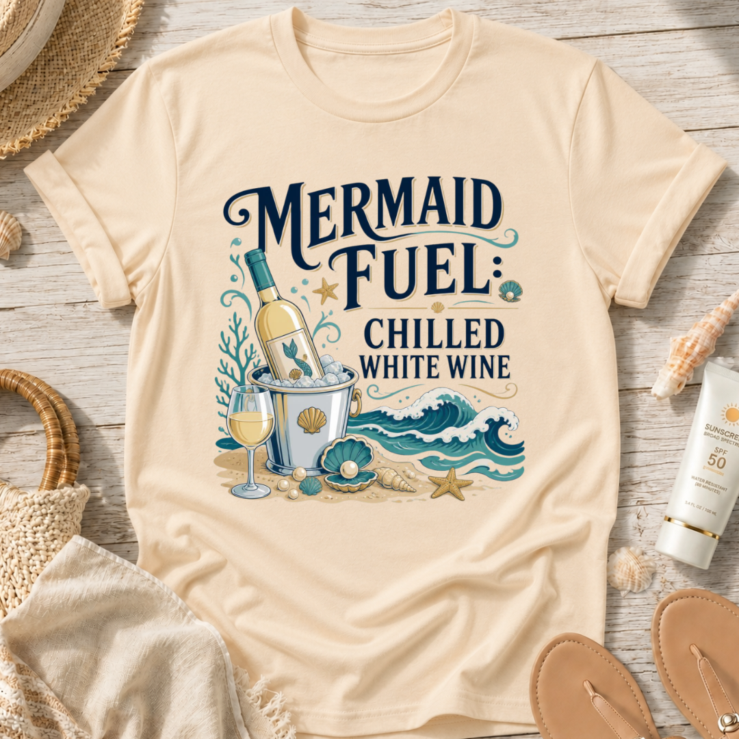 Mermaid Fuel Chilled White Wine T-Shirt