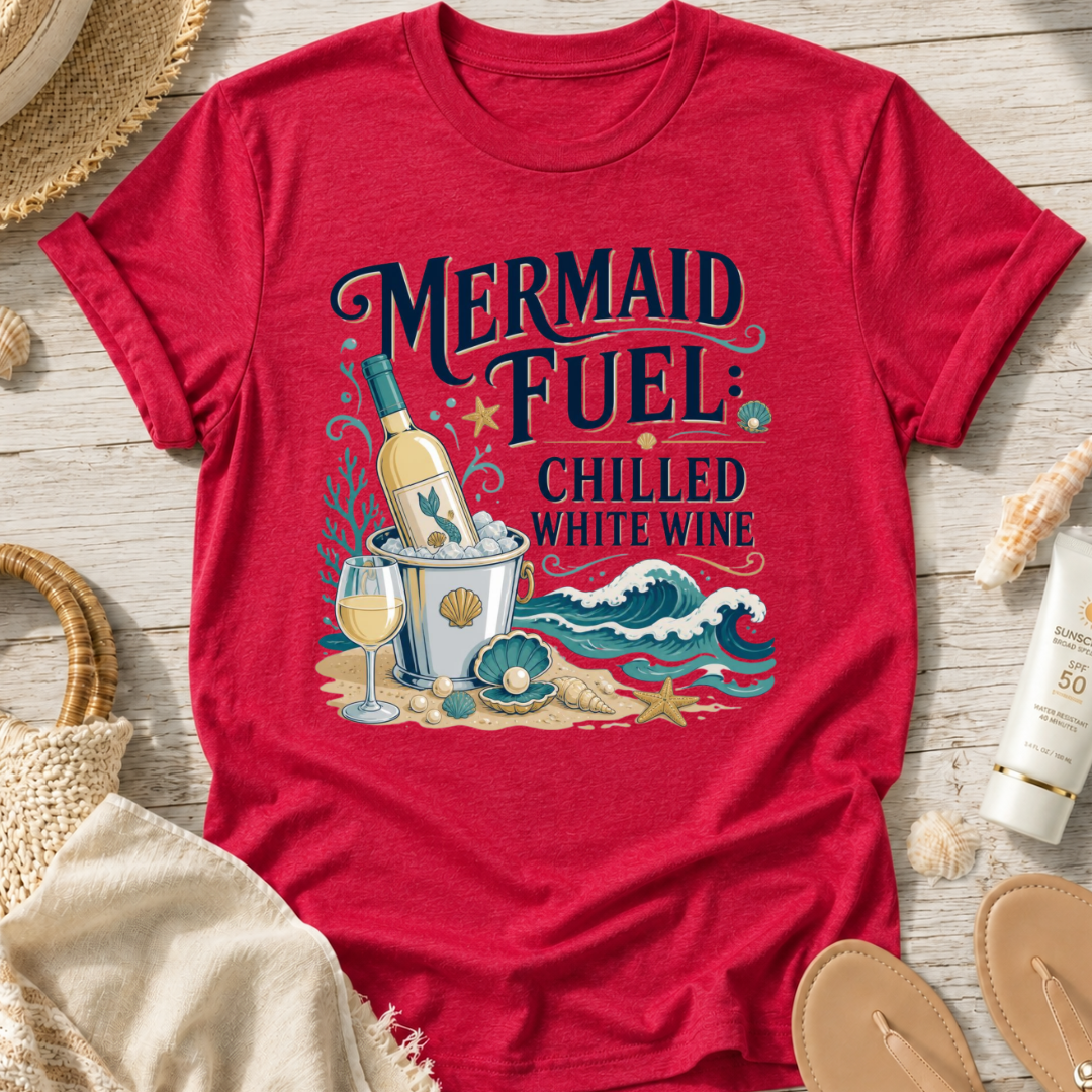 Mermaid Fuel Chilled White Wine T-Shirt