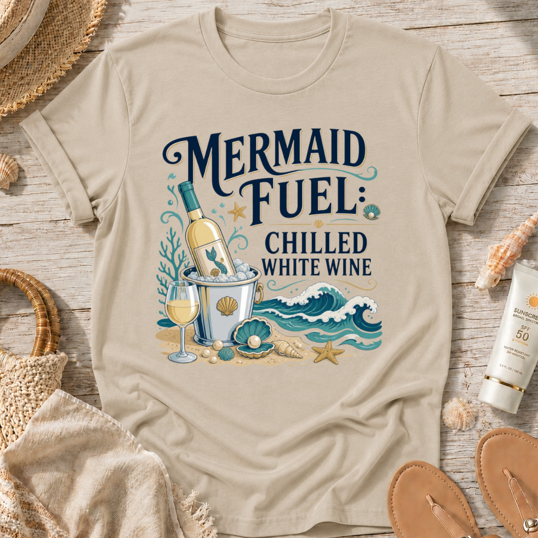 Mermaid Fuel Chilled White Wine T-Shirt