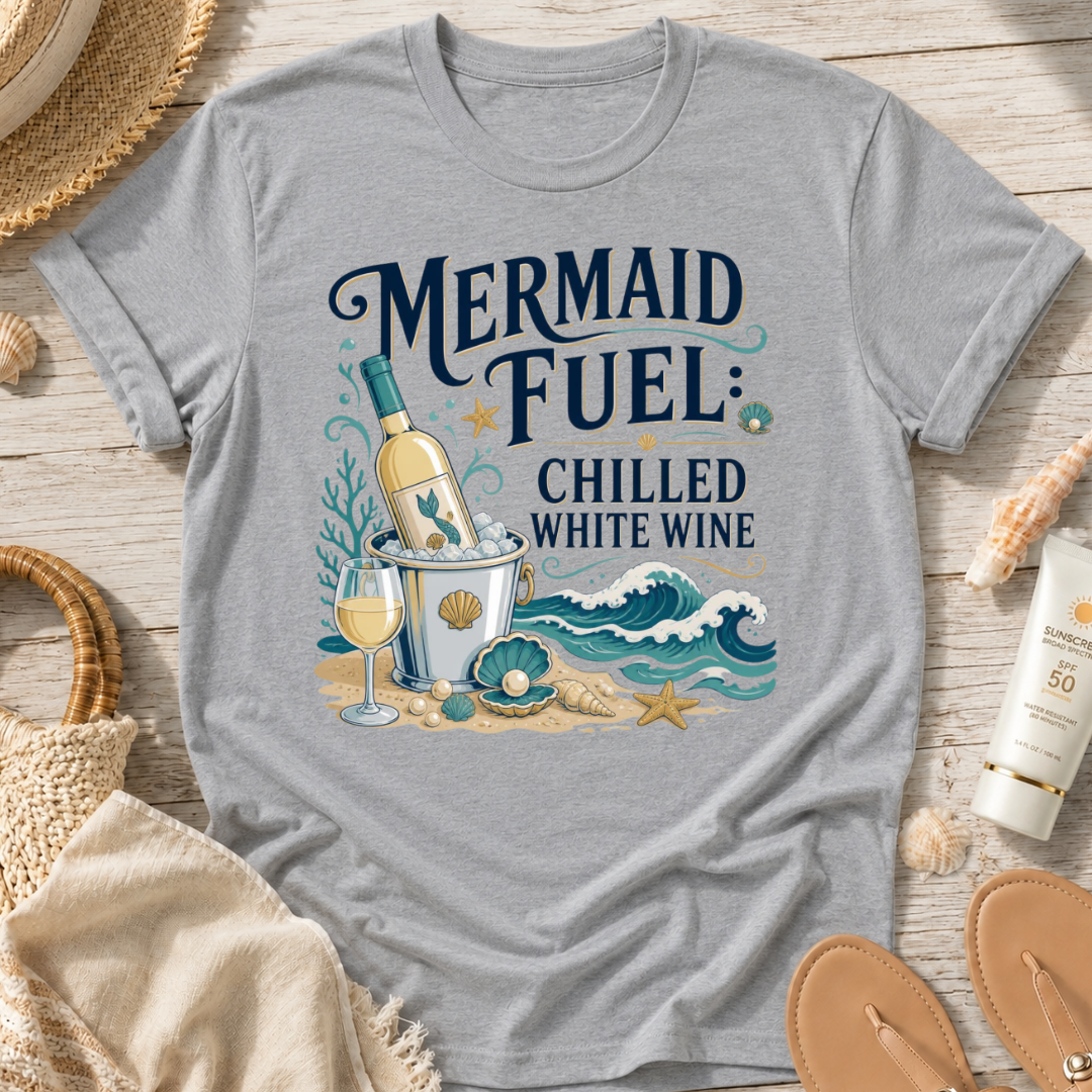 Mermaid Fuel Chilled White Wine T-Shirt