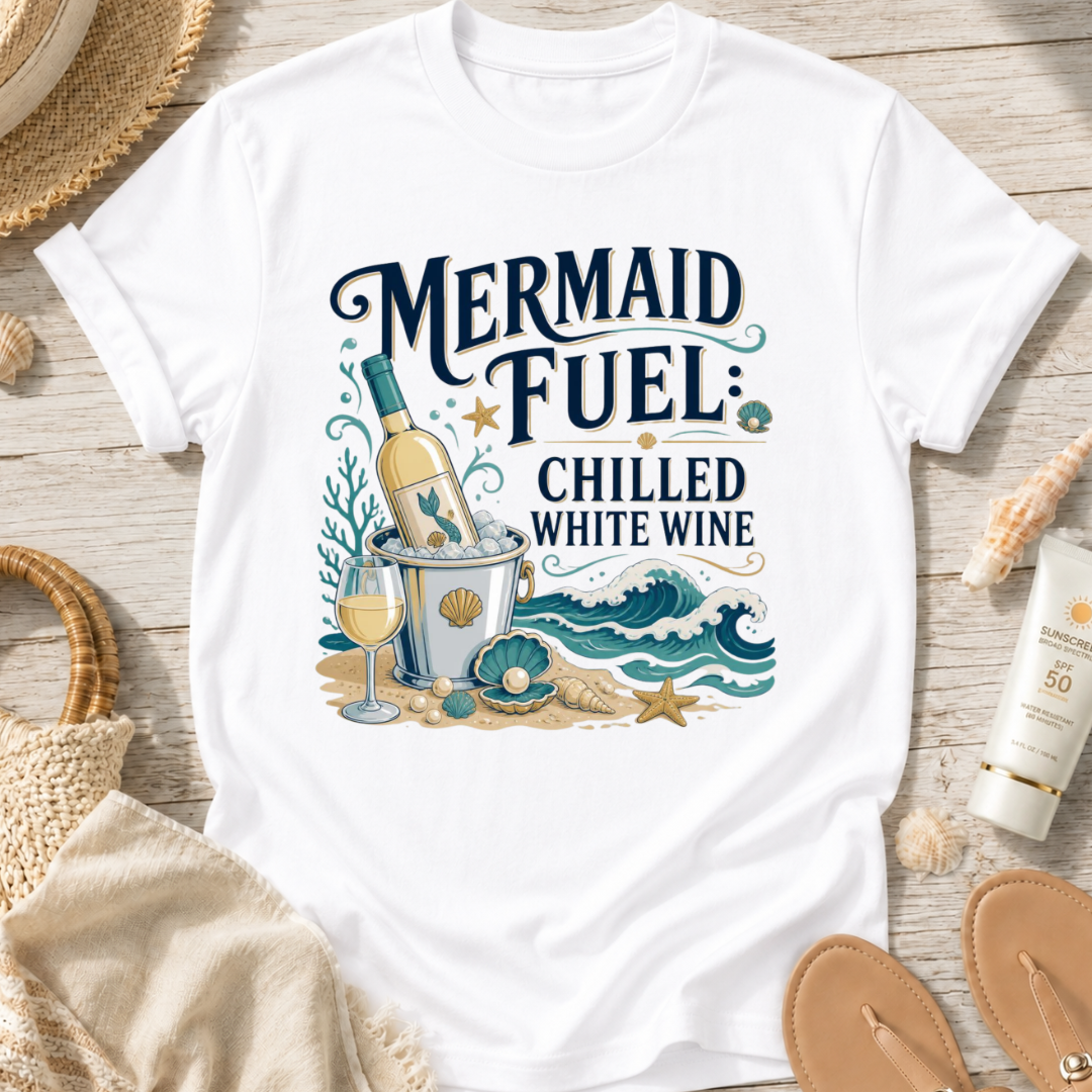 Mermaid Fuel Chilled White Wine T-Shirt