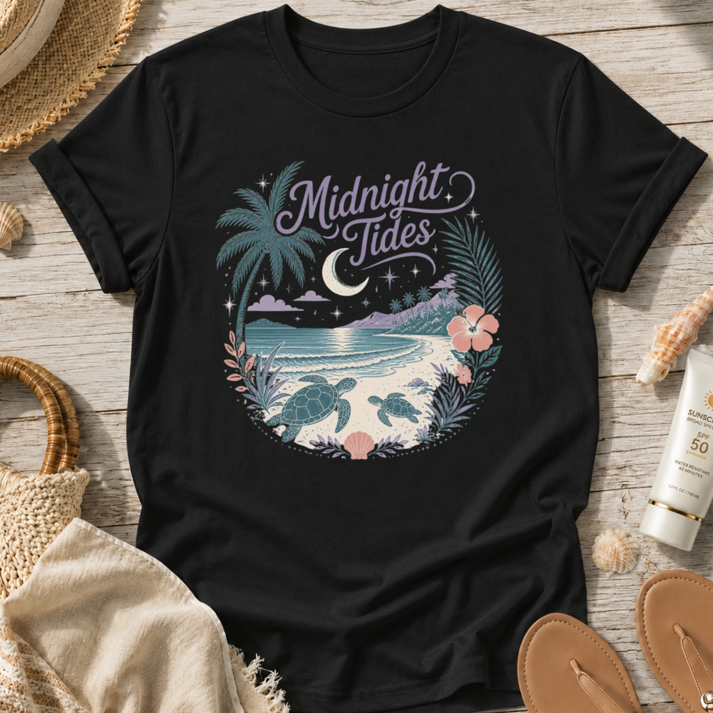 Midnight Tides Beach T-Shirt