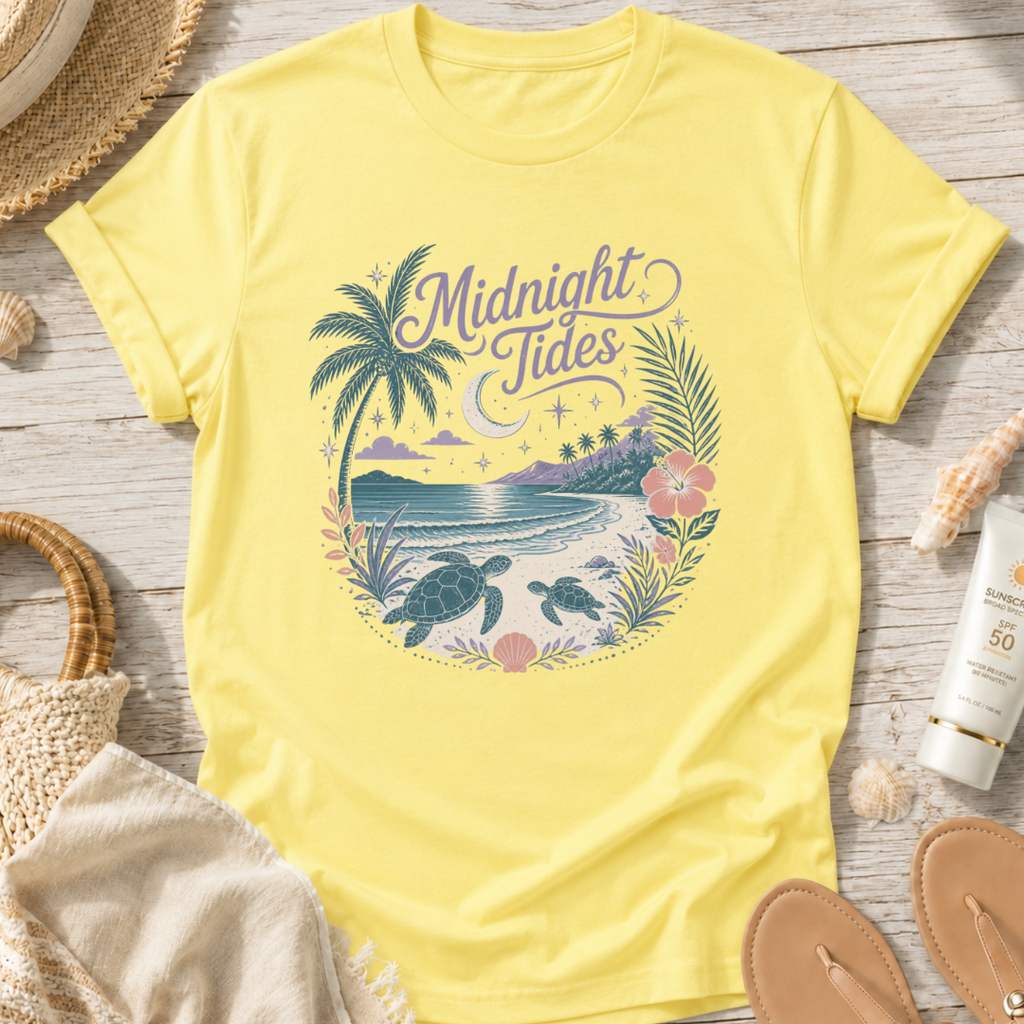 Midnight Tides Beach T-Shirt