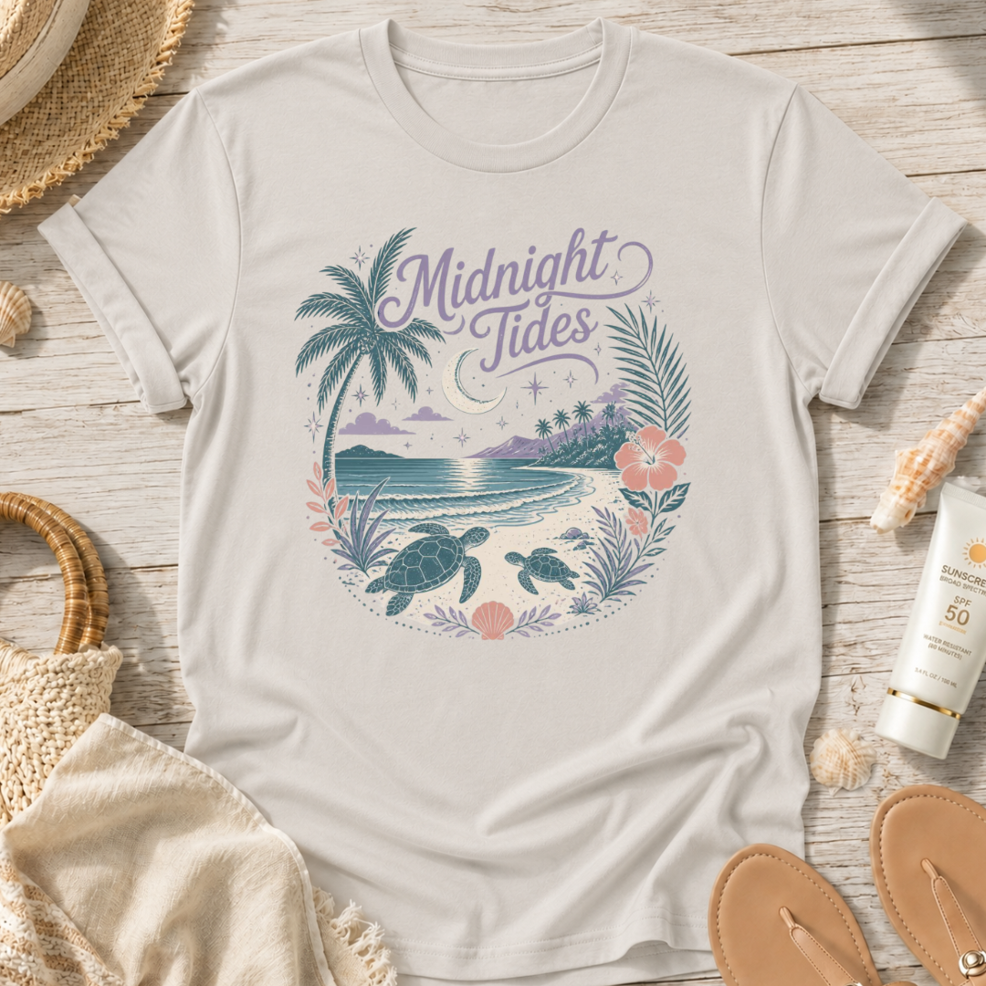 Midnight Tides Beach T-Shirt