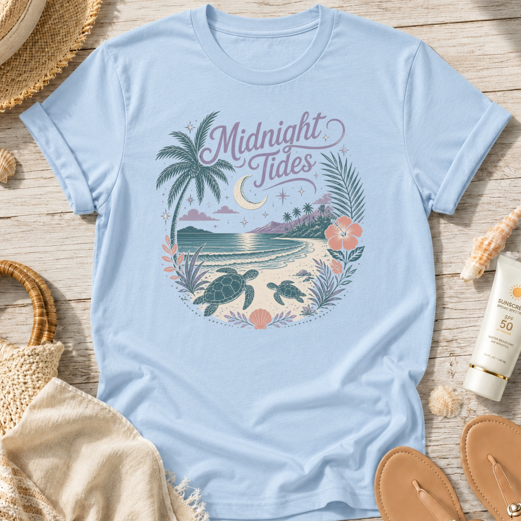 Midnight Tides Beach T-Shirt