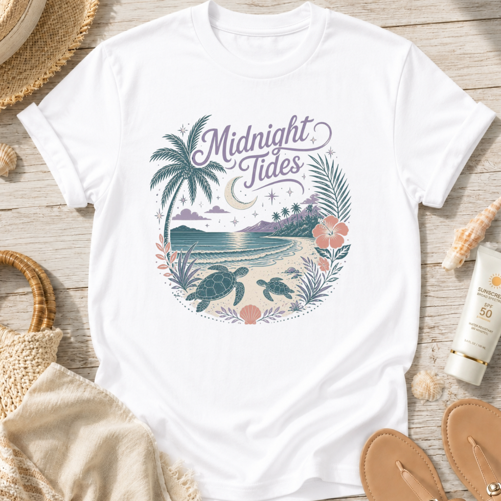 Midnight Tides Beach T-Shirt