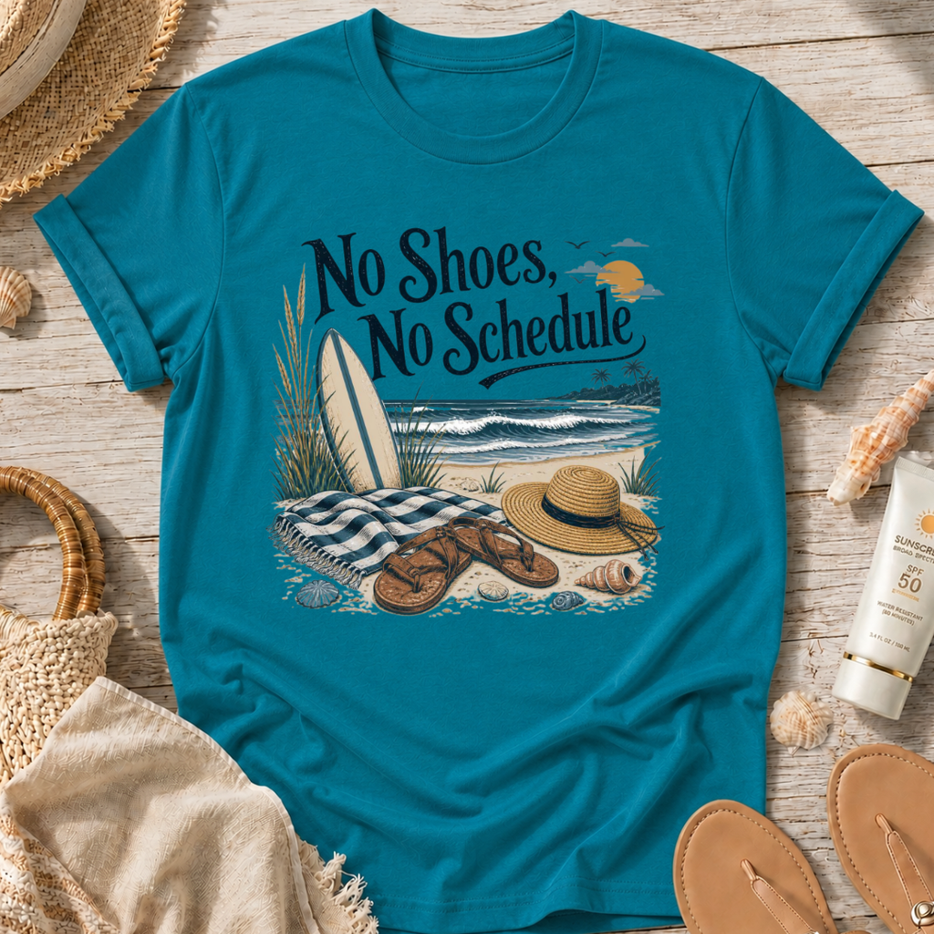 No Shoes No Schedule T‑Shirt