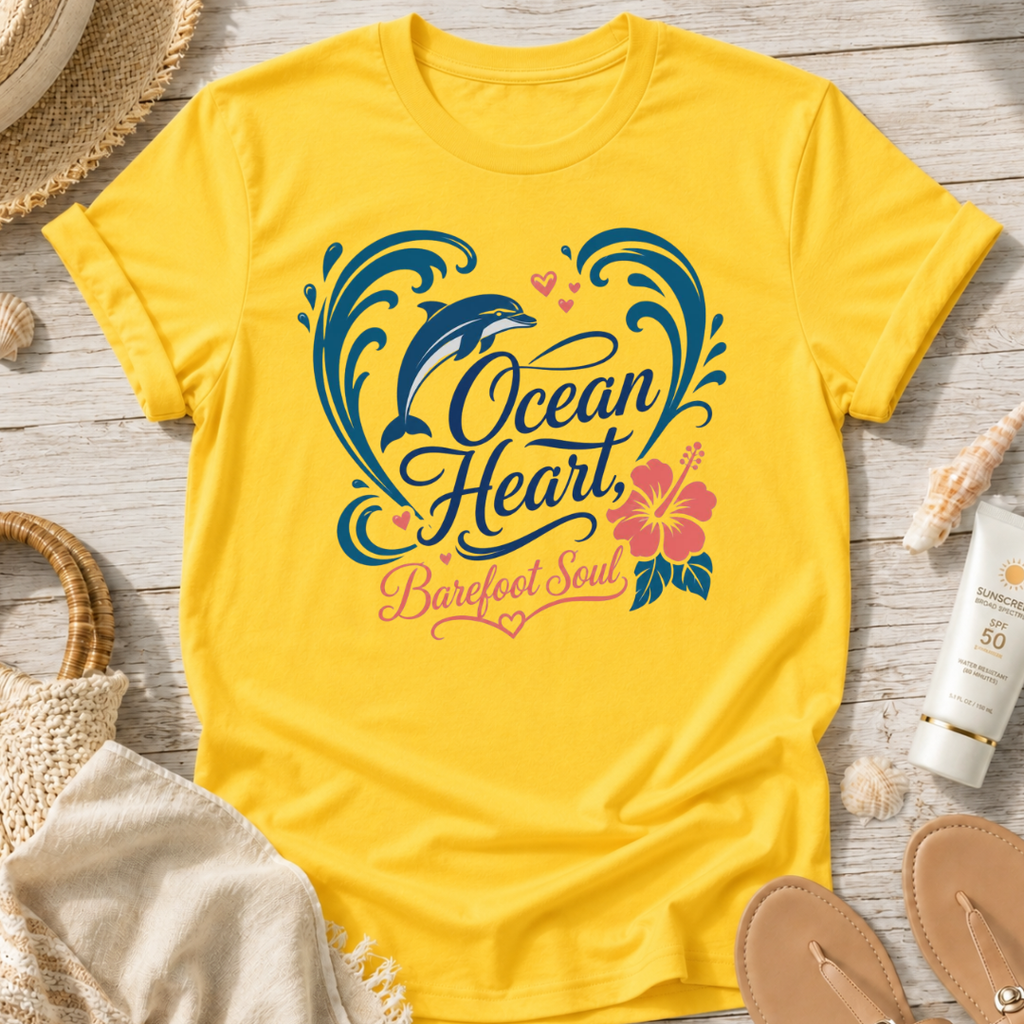 Ocean Heart Barefoot Soul T-Shirt