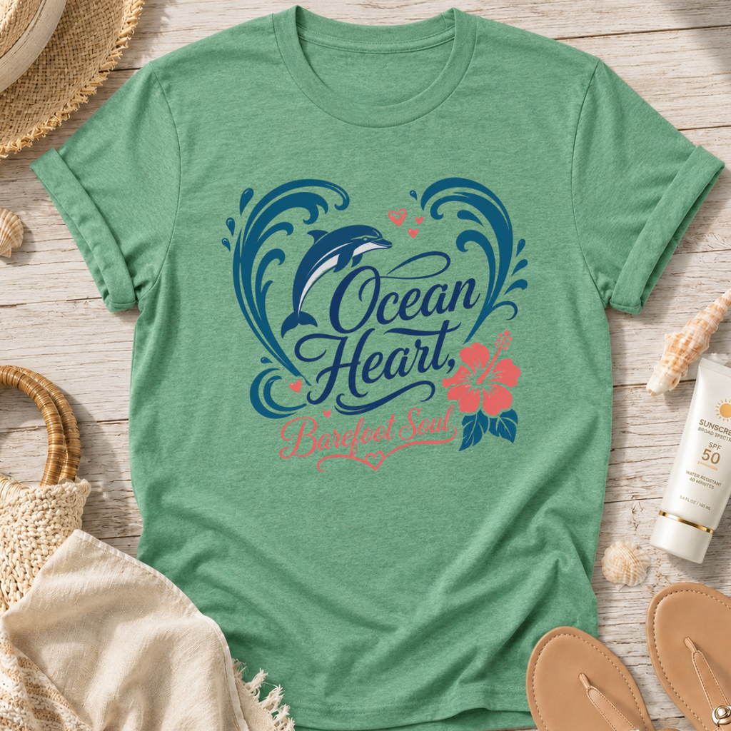 Ocean Heart Barefoot Soul T-Shirt